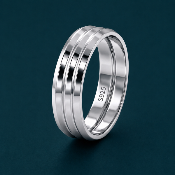Triple Line Minimal 925 Sterling Silver Ring