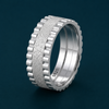 Diamond Dust Texture 925 Sterling Silver Ring