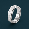 Linear Cut 925 Sterling Silver Ring