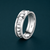 Studded Pyramid Pattern 925 Sterling Silver Ring