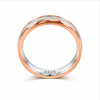 S925 Sterling Silver Rose Gold Two-Tone Couple Bands