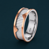 Ribbed Dual-Tone Designer Ring