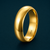 Premium Dome Gold Finish Ring 925 Sterling Silver