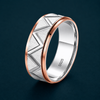 Modern Geometric Pattern Ring 925 Sterling Silver