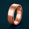 Classic Rose Gold Plain Band Ring 925 Sterling Silver