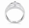 Modern Cushion-Cut Solitaire Ring – 925 Sterling Silver