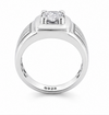 Classic Cushion-Cut Solitaire Ring – 925 Sterling Silver