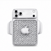 Premium S925 Silver Apple Design Statement Ring with Diamond Studded Finish