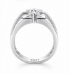 Premium Cushion Cut Solitaire Ring in 925 Sterling Silver with Platinum Finish