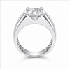 Elegant 925 Sterling Silver Square Solitaire Ring with Sleek Modern Finish
