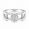 925 Sterling Silver Princess Cut Solitaire Ring