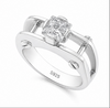 925 Sterling Silver Princess Cut Solitaire Ring