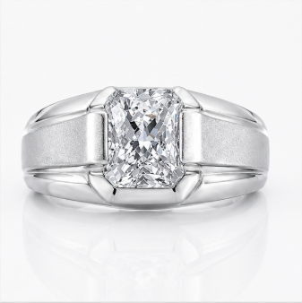 Elegant Princess-Cut Solitaire Ring in 925 Sterling Silver