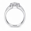 Men’s Greek Pattern Square Zircon Ring – 925 Sterling Silver Designer Statement Ring