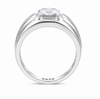 Elegant Square-Cut Designer Ring – 925 Sterling Silver Textured Statement Ring