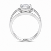 Men’s Cushion-Cut Zircon Ring – 925 Sterling Silver Engraved Designer Statement Ring