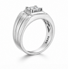 Men’s Princess Cut Solitaire Ring – 925 Sterling Silver Square Setting