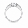 Modern Textured Band Square-Cut Stone Ring – 925 Sterling Silver Statement Ring for Men