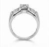 Men’s Textured Panel Square Stone Ring – 925 Sterling Silver Bold Designer Ring