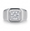 Bold Cushion-Cut Solitaire Ring – 925 Sterling Silver
