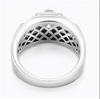 Premium S925 Silver Round Cut Solitaire Ring with Bold Designer Band