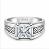 Designer Cushion-Cut Solitaire Ring – 925 Sterling Silver