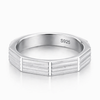 Modern Pyramid Texture Band Ring in 925 Sterling Silver