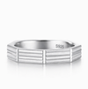 Modern Pyramid Texture Band Ring in 925 Sterling Silver