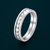 Modern Pyramid Texture Band Ring in 925 Sterling Silver