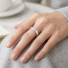 Modern Geometric Faceted Ring in 925 Sterling Silver