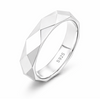 Modern Geometric Faceted Ring in 925 Sterling Silver