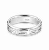 Modern Greek Pattern Band Ring in 925 Sterling Silver