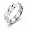 Elegant Dual Inlay Band Ring in 925 Sterling Silver