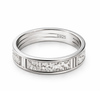 Elegant Textured Groove Band Ring in 925 Sterling Silver
