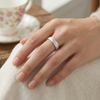Modern Faceted Geometric Ring in 925 Sterling Silver