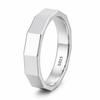 Modern Geometric Hexagon Ring in 925 Sterling Silver