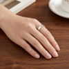 Modern Geometric Hexagon Ring in 925 Sterling Silver