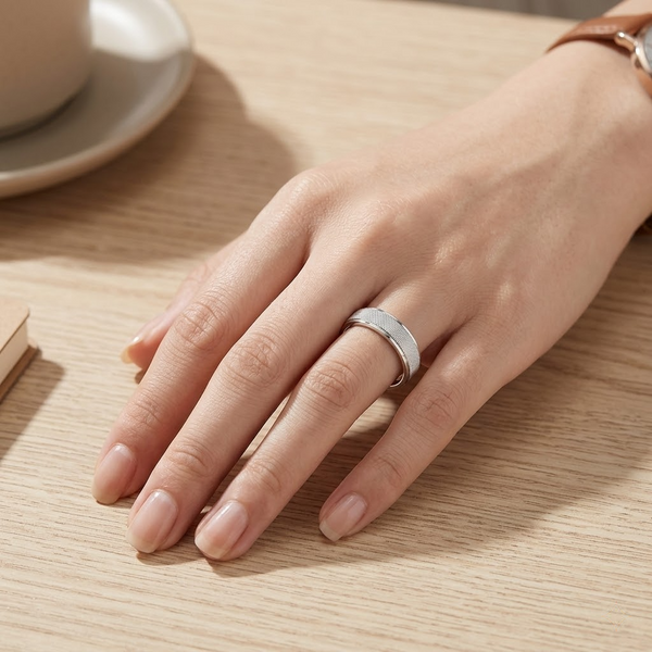 Premium Textured Matte Band Ring in 925 Sterling Silver