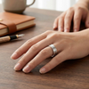 Modern Matte Groove Designer Ring in 925 Sterling Silver
