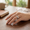 Modern Ribbed Groove Band Ring in 925 Sterling Silver