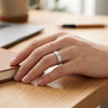Minimal Triple Line Texture Ring in 925 Sterling Silver