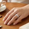 Elegant Textured Silver Band Ring in 925 Sterling Silver