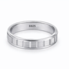 Modern Geometric Matte Band Ring in 925 Sterling Silver