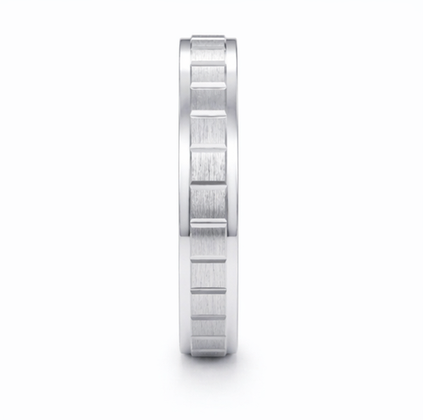 Modern Geometric Matte Band Ring in 925 Sterling Silver