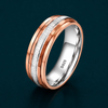 Elegant Triple-Layer Dual-Tone Ring in 925 Sterling Silver