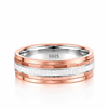 Elegant Triple-Layer Dual-Tone Ring in 925 Sterling Silver