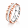 Elegant Triple-Layer Dual-Tone Ring in 925 Sterling Silver
