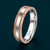 Classic Dual-Tone Beaded Band Ring in 925 Sterling Silver