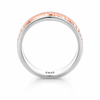 Modern Ribbed Rose Gold Band Ring in 925 Sterling Silver