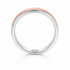 Minimal Rose Gold Textured Band Ring in 925 Sterling Silver